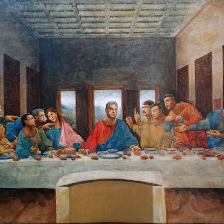 The afterparty following the last supper in Leonardo's studio