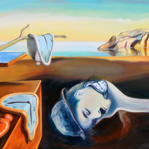 The sunny side of The Persistence of Memory - Chaplin in Dali's studio